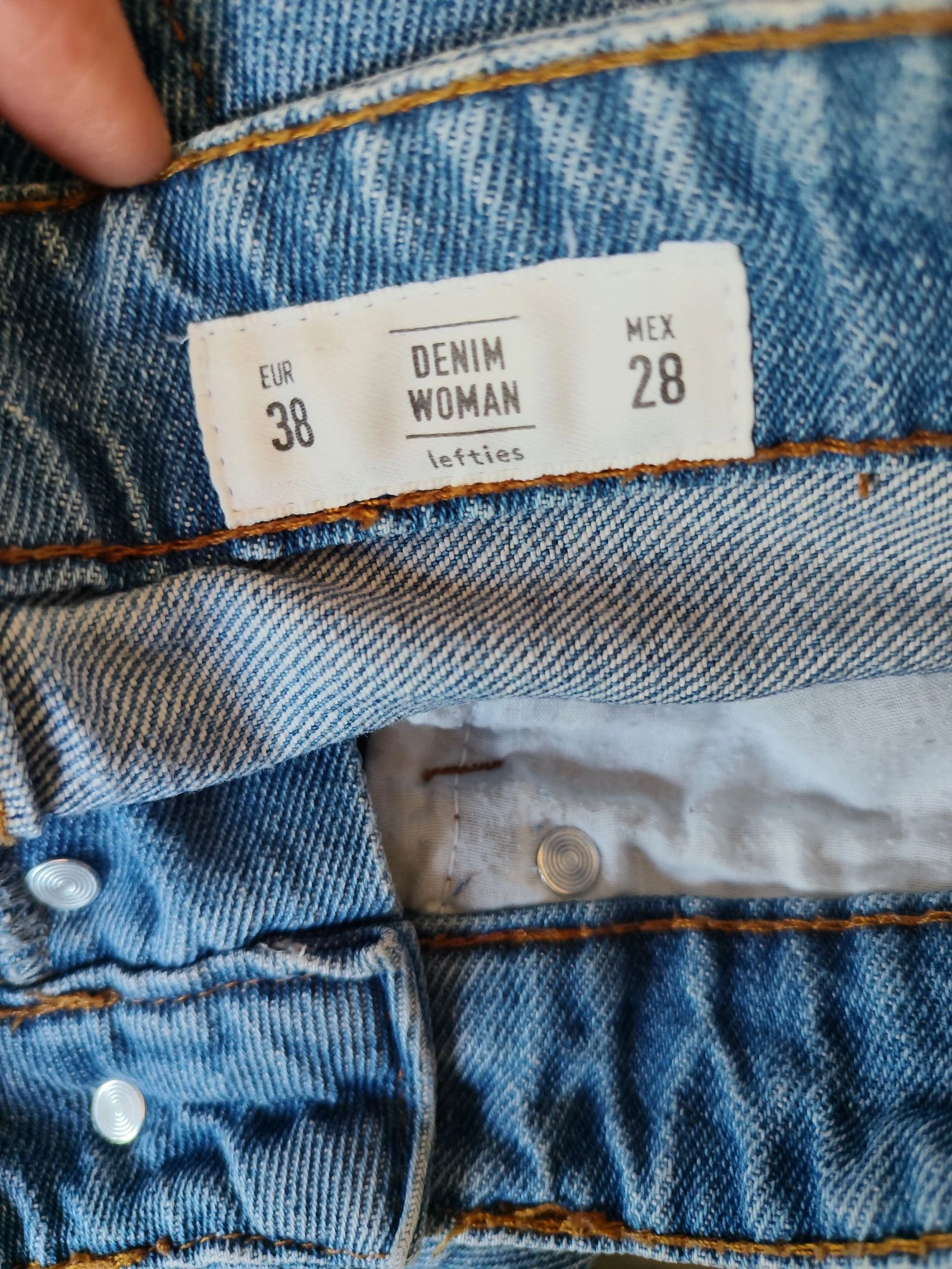 Calça jeans feminina reta solta Lefties Tamanho M/38 – photo 14